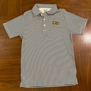 Georgia Tech Boys Performance Striped Polo